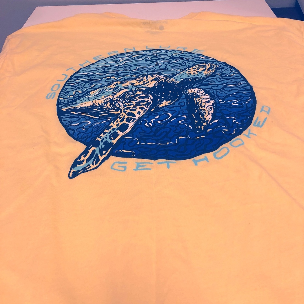 Southern Lure Preppy Short Sleeve T-Shirt Yellow